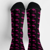 Flamingo Pink faux glitter sparters zwart Sokken (Top)