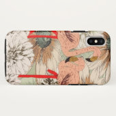 Flamingo Pink Floral Tropical Leaves Glitter Case-Mate iPhone Case (Achterkant (horizontaal))
