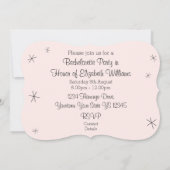 Flamingo Pink Girl's Night Out-uitnodigingssteun Kaart (Achterkant)