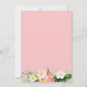 Flamingo Pink Gold Tropical Florence Baby shower Kaart (Achterkant)