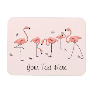 Flamingo Pink Group Text magnet flexibel Magneet