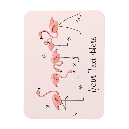 Flamingo Pink Group Text magnet flexibel Magneet (Verticaal)