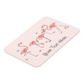 Flamingo Pink Group Text magnet flexibel Magneet (Linkerzijde)