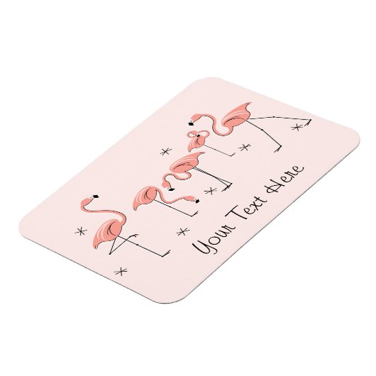 Flamingo Pink Group Text magnet flexibel Magneet (Linkerzijde)