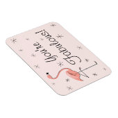 Flamingo Pink Je bent een Fabulous Magnet flexibel Magneet (Rechterzijde)