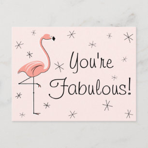 Flamingo Pink "Je bent geweldig!" briefkaart
