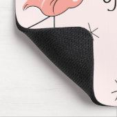 Flamingo Pink "Jouw tekst" mousepad Muismat (Hoek)