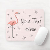 Flamingo Pink "Jouw tekst" mousepad Muismat (Met muis)