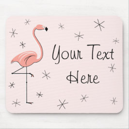 Flamingo Pink "Jouw tekst" mousepad Muismat