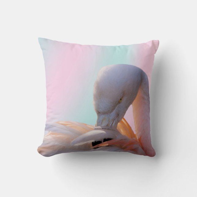 Flamingo Pink Mint Kussen (Voorkant)