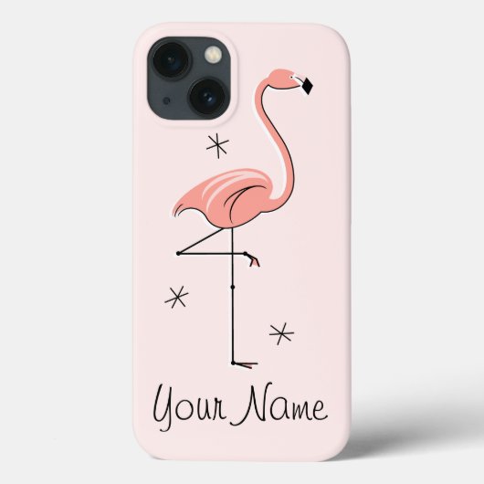 Flamingo Pink 'Name' iPad Mini hoesje (Achterkant)