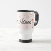 Flamingo Pink "Name" reismoug Reisbeker (Voorkant rechts)