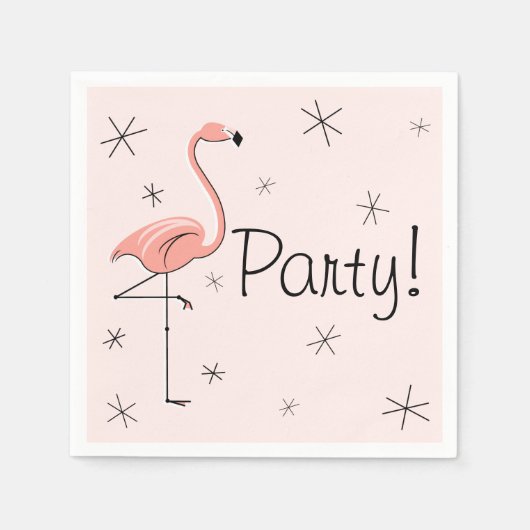 Flamingo Pink Party! Papieren servetten (Voorkant)
