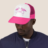 Flamingo Pink Persoonlijk Trucker Pet (In situ)