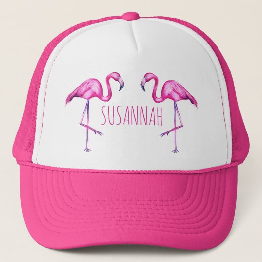 Flamingo Pink Persoonlijk Trucker Pet (Voorkant)