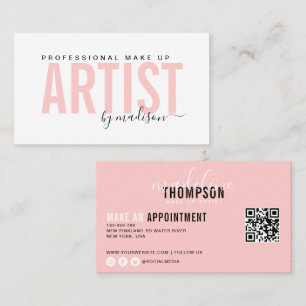 Flamingo Pink Professional make up Artist Visitekaartje