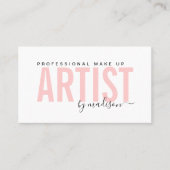 Flamingo Pink Professional make up Artist Visitekaartje (Voorkant)