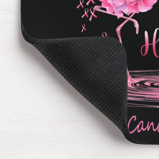 Flamingo Pink Ribbon Butterflies Breast Cancer Awa Muismat (Hoek)