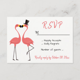 Flamingo Pink RSVP Weddenschap Tropische Partij