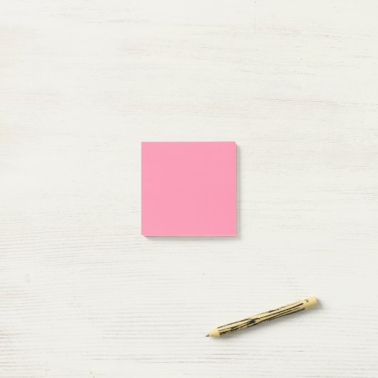 Flamingo Pink Square Post-it Notes (Op bureau)
