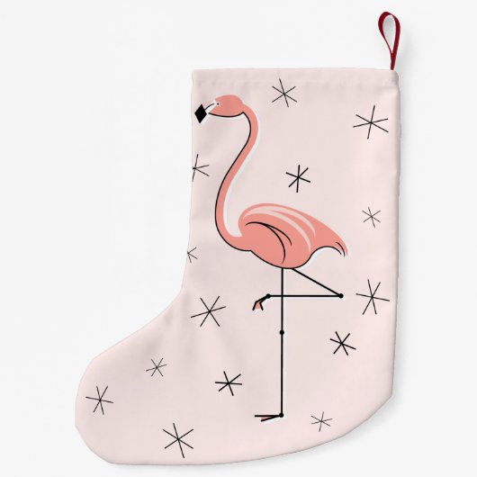 Flamingo Pink stocking Kleine Kerstsok (Achterkant)