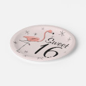 Flamingo Pink Sweet 16 papieren bord (Gekanteld)
