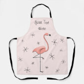 Flamingo Pink Text Apron Schort (Voorkant)