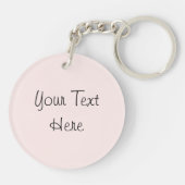 Flamingo Pink Text back acrylic sleutelhanger (Achterkant)
