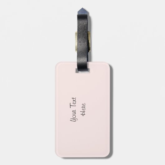Flamingo Pink "Text" bagagelabel (Achterkant verticaal)