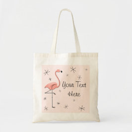 Flamingo Pink "Text" canvas tas