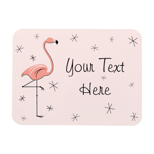 Flamingo Pink Text magnet flexibel Magneet (Horizontaal)
