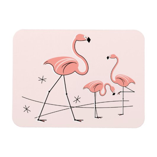 Flamingo Pink Trio 2 magneet flexibel (Horizontaal)