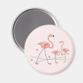 Flamingo Pink Trio 2 magnet (Voorkant / Achterkant)