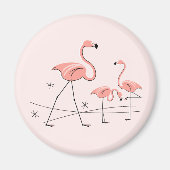 Flamingo Pink Trio 2 magnet (Voorkant)