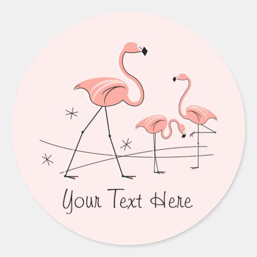 Flamingo Pink Trio 2 Text sticker (Voorkant)