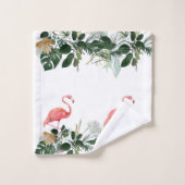 Flamingo Pink Tropische Waterverf verliest palm Bad Handdoek (Wasdoekje)