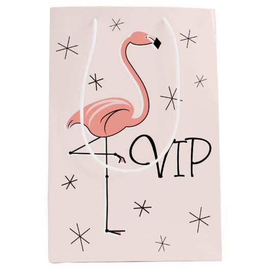 Flamingo Pink 'VIP' cadeautas medium (Voorkant)
