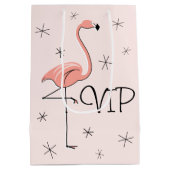 Flamingo Pink 'VIP' cadeautas medium (Achterkant)