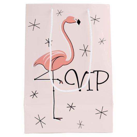 Flamingo Pink 'VIP' cadeautas medium (Achterkant)