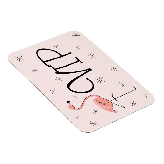 Flamingo Pink VIP-magneet, flexibel Magneet (Rechterzijde)