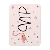 Flamingo Pink VIP-magneet, flexibel Magneet (Verticaal)
