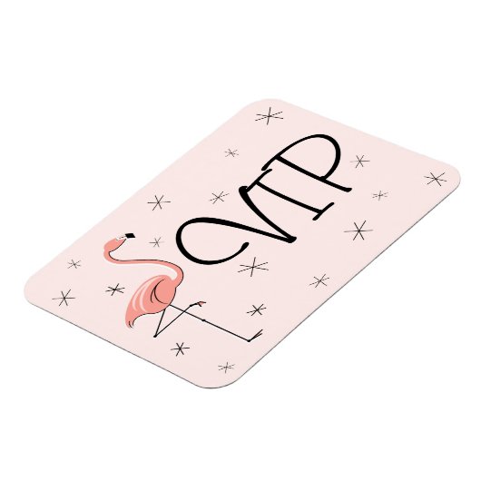 Flamingo Pink VIP-magneet, flexibel Magneet (Linkerzijde)
