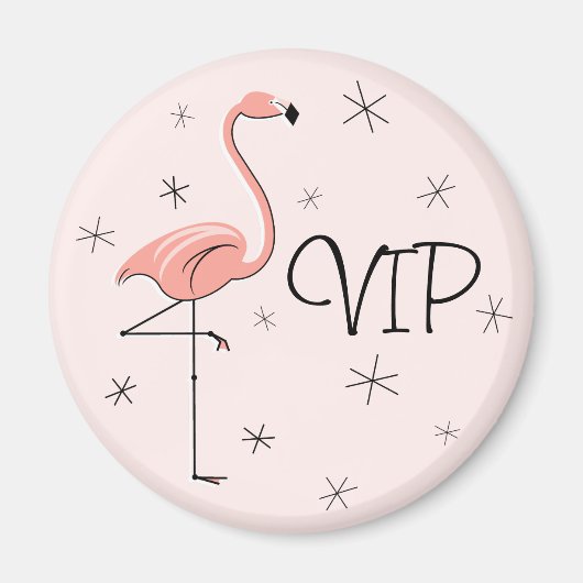 Flamingo Pink VIP magnenet Magneet (Voorkant)