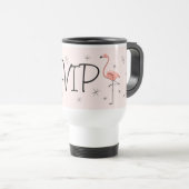 Flamingo Pink "VIP" reismoug Reisbeker (Voorkant rechts)