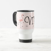 Flamingo Pink "VIP" reismoug Reisbeker (Voorkant links)