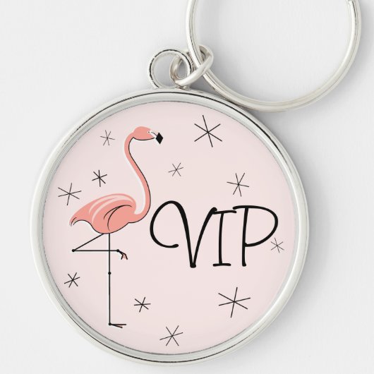Flamingo Pink "VIP"-sleutelhanger Sleutelhanger (Voorkant)