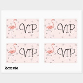 Flamingo Pink VIP sticker rechthoek (Vel)