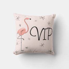Flamingo Pink "VIP" werpt kussen