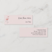 Flamingo Pink visitekaartje side text skinny (Voorkant / Achterkant)