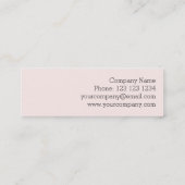 Flamingo Pink visitekaartje side text skinny (Achterkant)